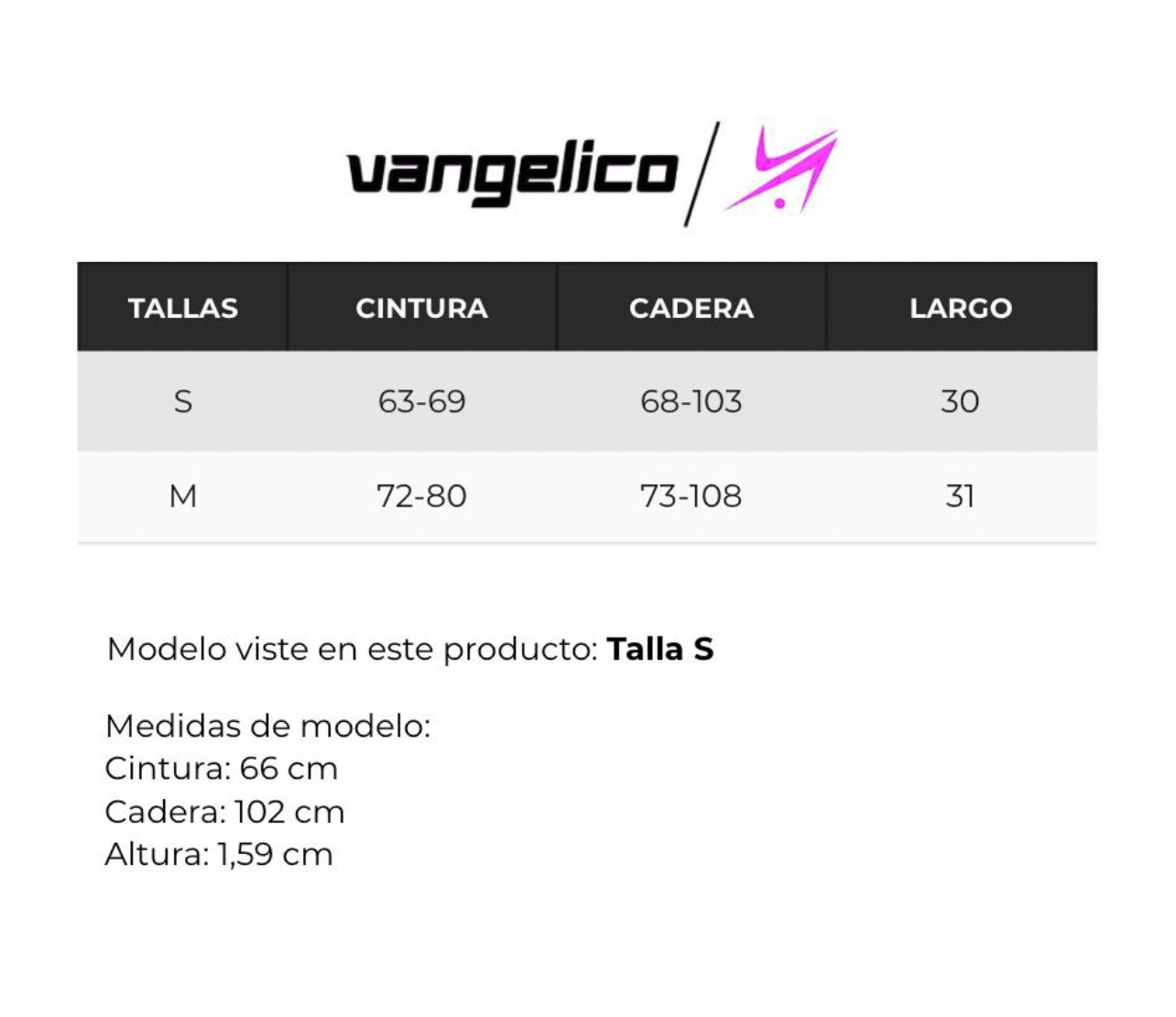Guía de tallas