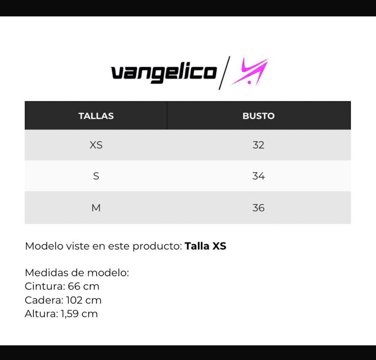 Guía de tallas