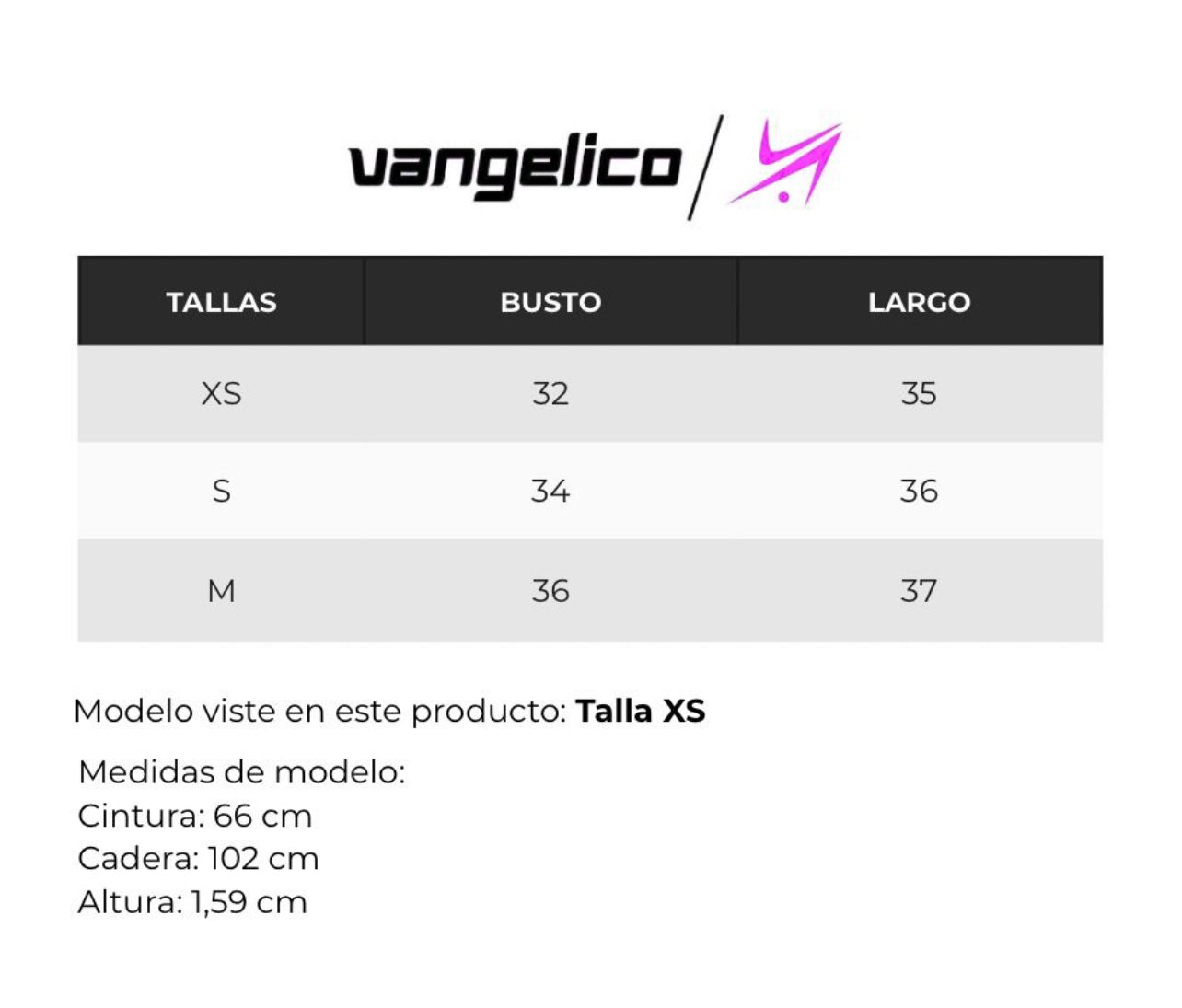 Guía de tallas