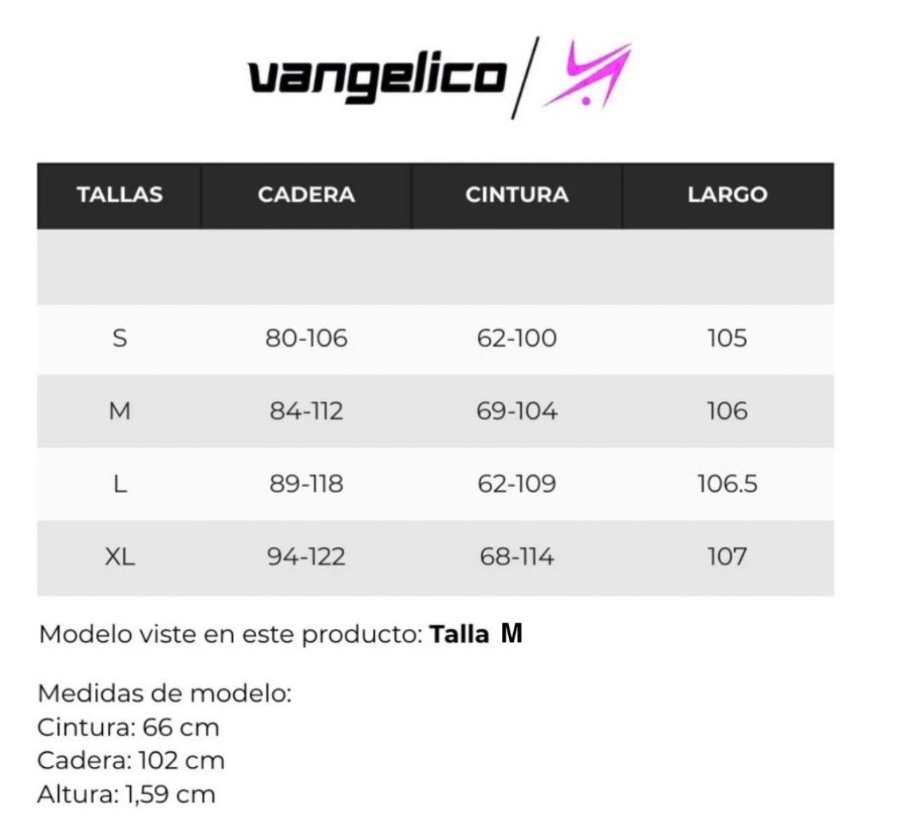 Guía de tallas