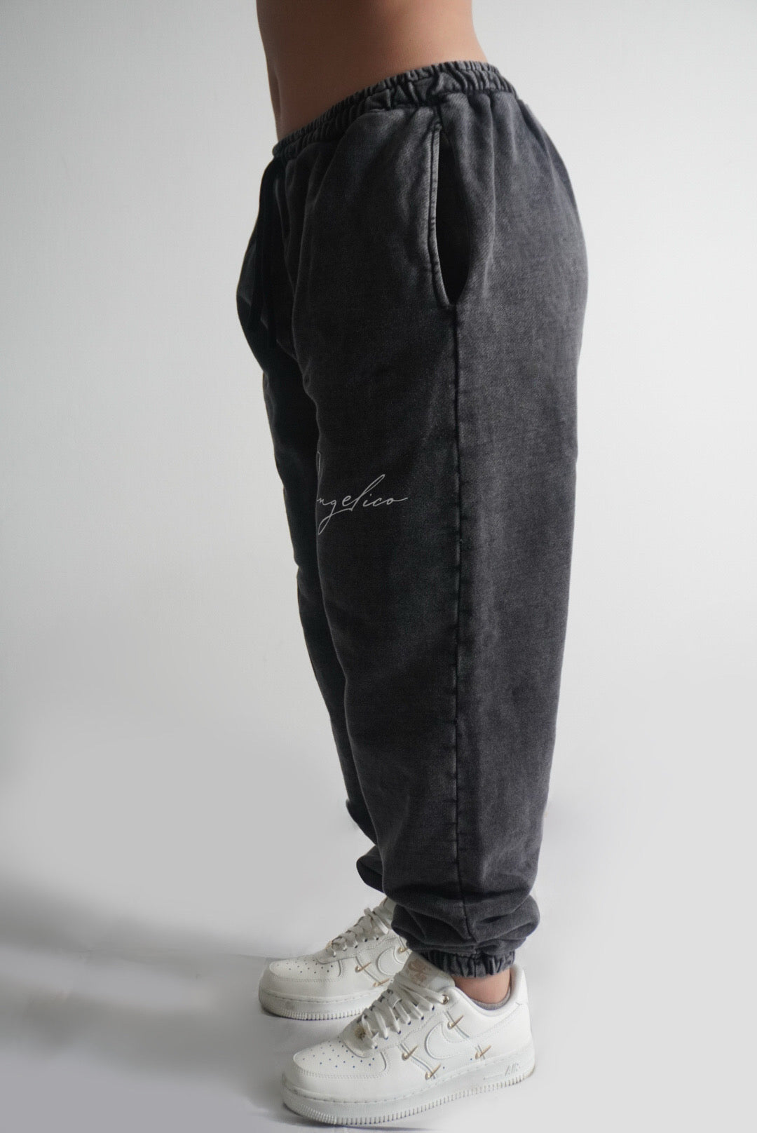 Jogger Gris oscuro Oversize Acid Wash