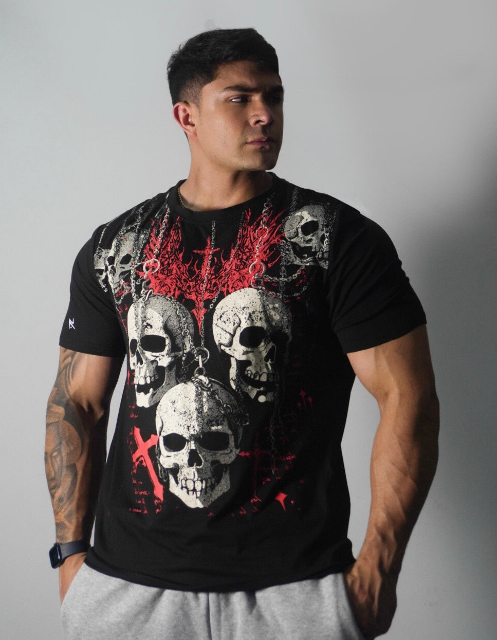 Camiseta Oversize Cráneos