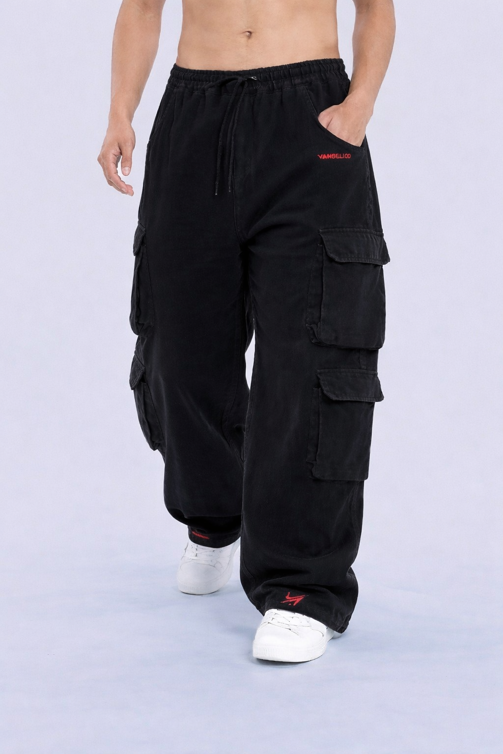 Jogger Cargo Baggy con Correas Hombre