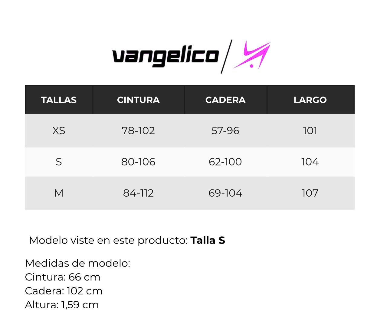 Guía de tallas
