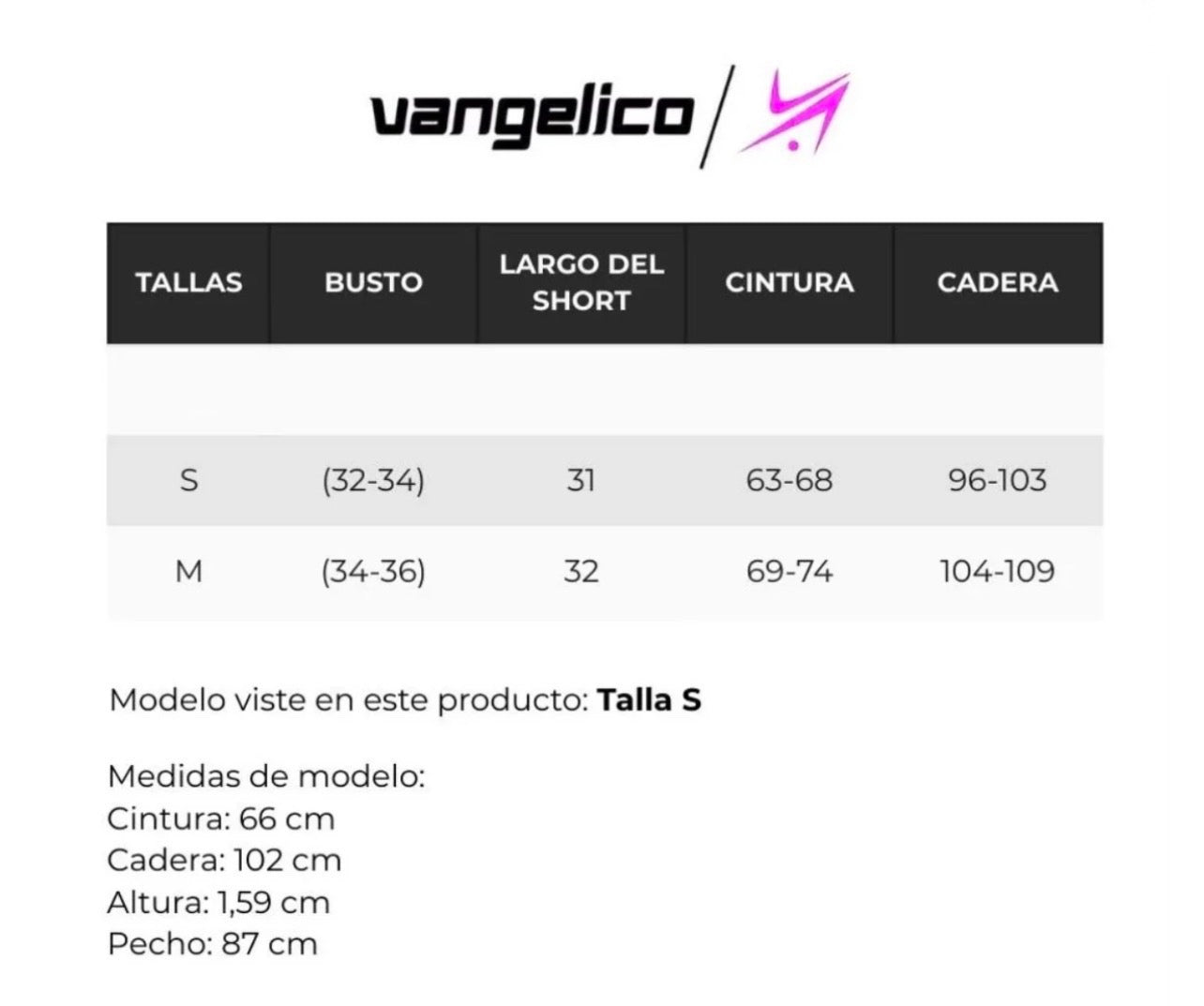 Guía de tallas