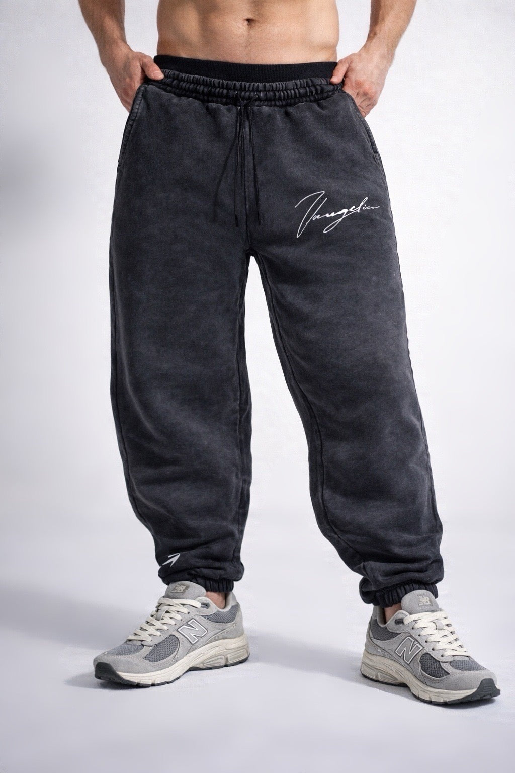 Jogger oversize acid wash bota resorte