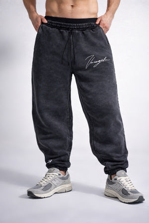 Jogger oversize acid wash bota resorte