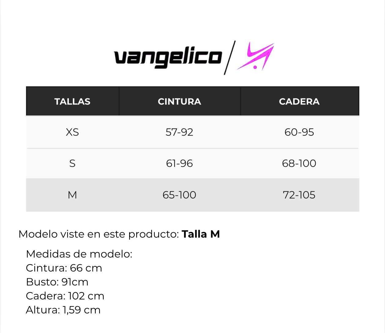 Guía de tallas