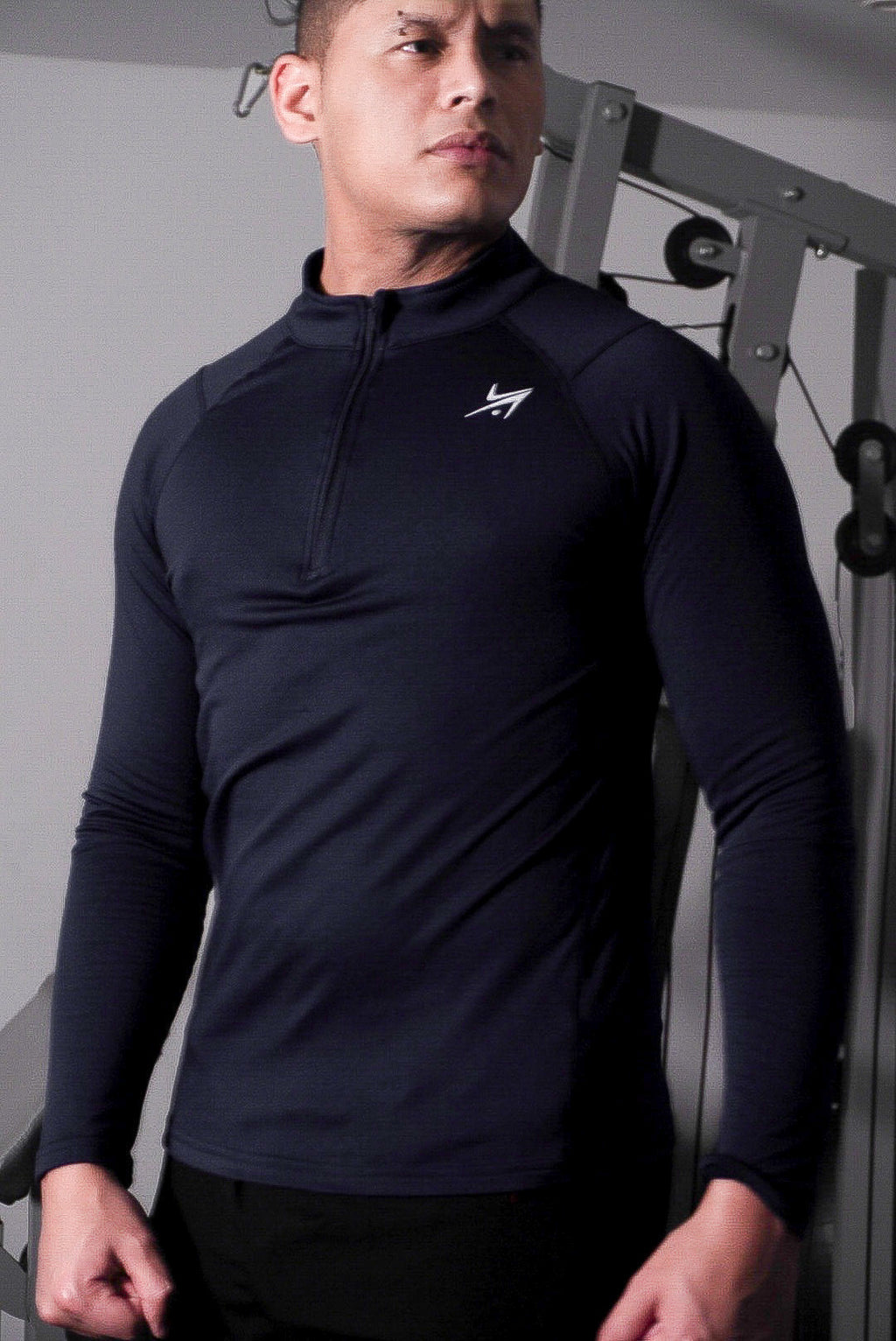 CAMISETA MANGA LARGA CUELLO DE CREMALLERA